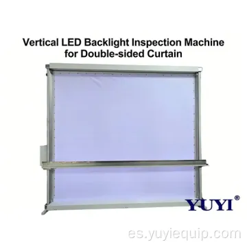 Máquina de inspección de telas para cortinas industriales con retroiluminación LED vertical